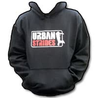 A hoodie with urban strides written on it